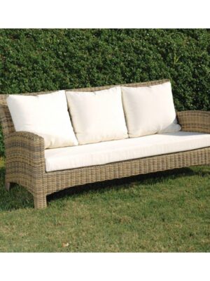 Καναπές Rattan 3 Θέσεων Με Μαξιλάρια Και Σκελετό Αλουμινίου 180 x 84 x 84(h) cm