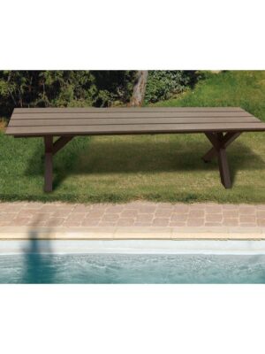 Αγαλβάνιστος Παραλ/μος Πάγκος Με Pollywood Ξύλο 170 x 40 x 45(h)cm