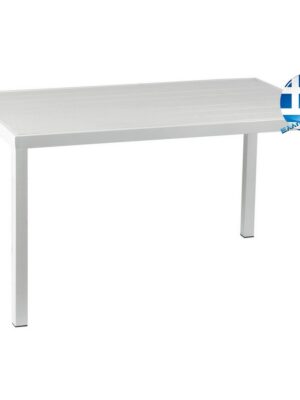 Παραλ/μο Τραπέζι Αλουμινίου Με Λευκό Pollywood 134 x 84 x 72(H)cm