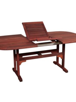 Οβάλ Επεκτεινόμενο τραπέζι Red Shorea 80(W) x 140+40=180(L) x 75(H) cm