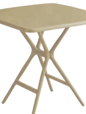 Taupe Τραπέζι Πολυπροπυλένιου Με UV Προστασία 72 x 72cm