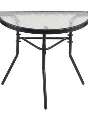 Τραπεζάκι τοίχου ημικύκλιο Με Τζάμι 70 x 40 x 70(h)cm