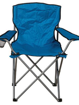 Μπλέ Πτυσσόμενο Καρεκλάκι Παραλίας - Camping Με Μεταλλικό Σκελετό , 47(w) x 76(d) x 45/80(h)cm