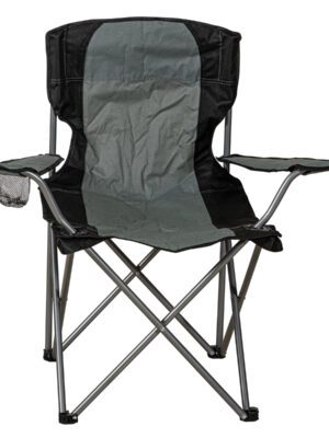 Γκρί Πτυσσόμενο Καρεκλάκι Παραλίας - Camping Με Μεταλλικό Σκελετό , 47(w) x 76(d) x 45/80(h)cm