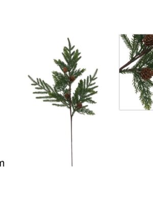 Χριστουγεννιάτικο Κλαδί με Κουκουνάρι 60cm